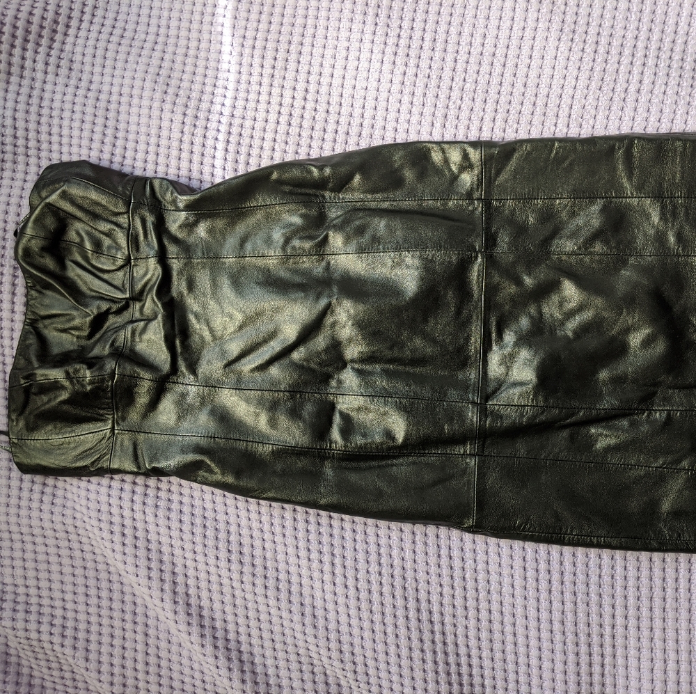 Faux leather black dress BEBE